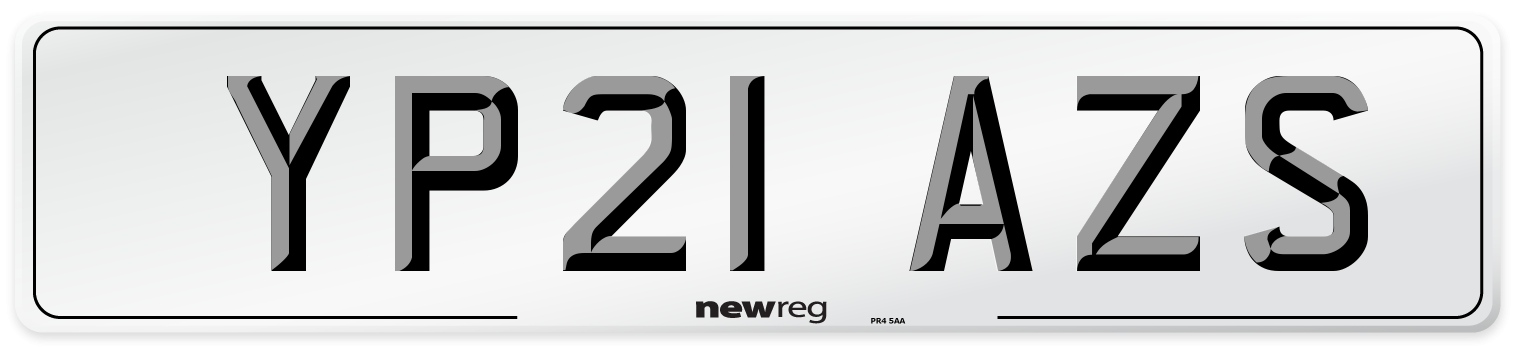 YP21 AZS Number Plate from New Reg